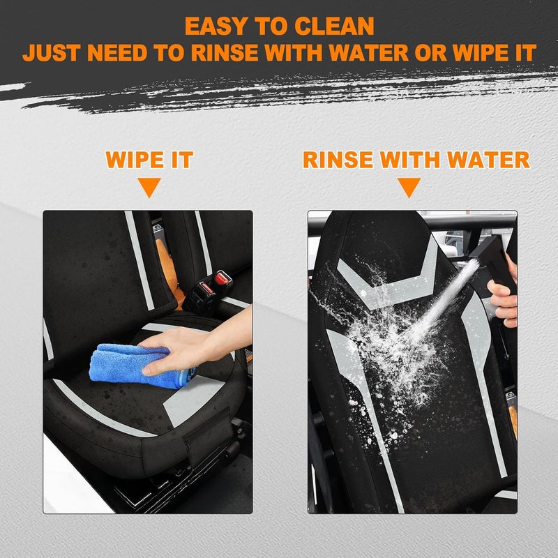 BORDAN RZR Seat Covers with Pocket for 2014-2023 Polaris RZR XP 1000 2 Seats/4 Seats, 1680D Heavy Duty UTV Seat Cover Waterproof Compatible with 2017-2022 Polaris RZR XP Turbo & XP RS1, 2 Pack - Image 3